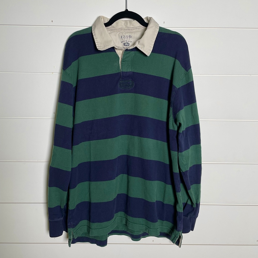 IZOD Rugby Striped Long Sleeve Shirt XL